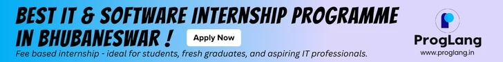 Best Software & IT Internship in Bhubaneswar at Proglang Academy